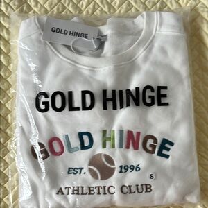 Gold Hinge Women's Athletic Club White Sweatshirt